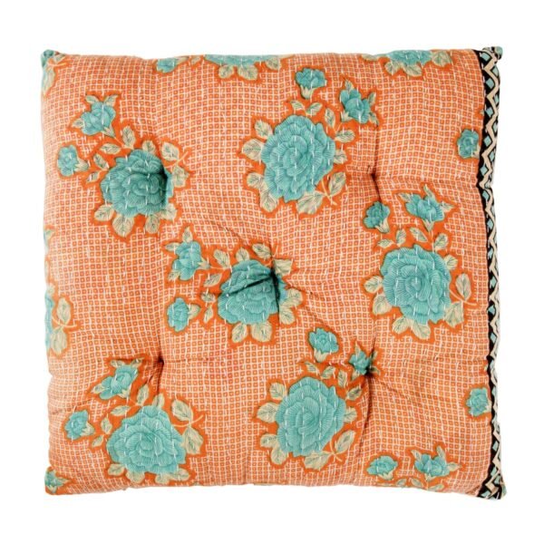 Kantha Assorted Pattern Microfiber Square Chair Pad