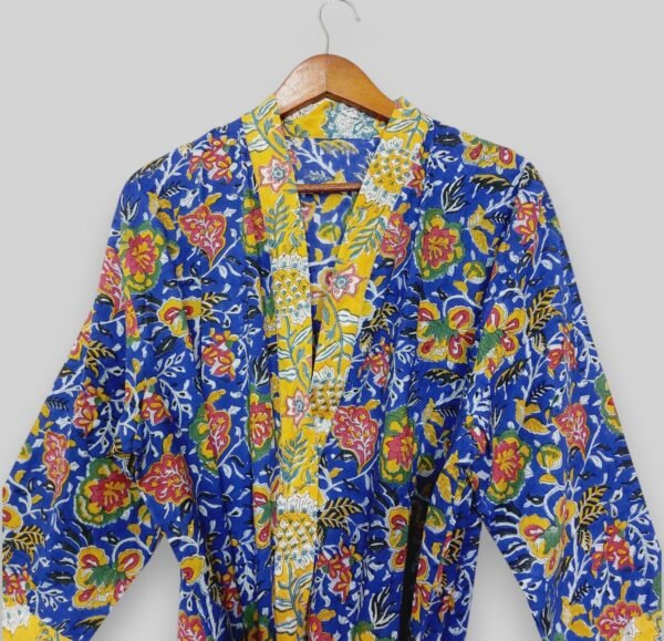 Floral Kimono Bath Robe Cotton Robe