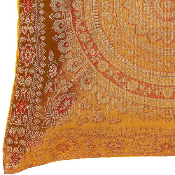 Brocade Silk Cushion Cover Indian Handmade Square Home Decor Banarasi Faux Mandala Embroidered Cushion Throw Ethnic Boho (Copy) (Copy) (Copy) - Image 3