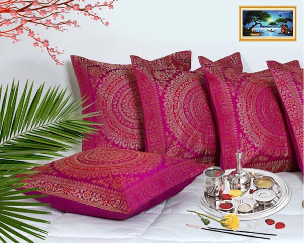 Brocade Silk Cushion Cover Indian Handmade