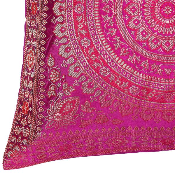 Brocade Silk Cushion Cover Indian Handmade - Image 3